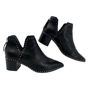 Dolce Vita Black Studded Pointed Toe Ankle Booties | Size 7